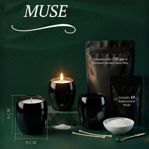 MUSE 9 cm sand wax candle by REVO, photo 4