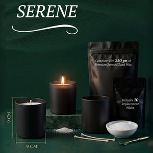SERENE 9 cm sand wax candle by REVO, photo 4